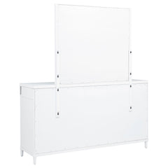 Gracemont White 8-drawer Bedroom Dresser with Mirror - Ornate Home
