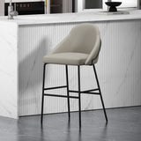 Gracie Barstool in Stone and Black - Ornate Home