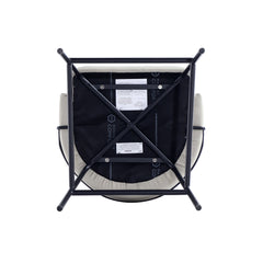 Gracie Barstool in Stone and Black (set of 2) - Ornate Home