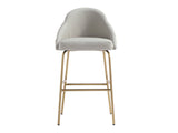 Gracie Barstool in Stone and Gold - Ornate Home