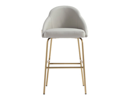 Gracie Barstool in Stone and Gold - Ornate Home