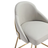 Gracie Barstool in Stone and Gold - Ornate Home