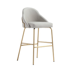 Gracie Barstool in Stone and Gold - Ornate Home