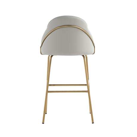 Gracie Barstool in Stone and Gold - Ornate Home