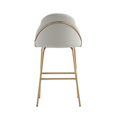 Gracie Barstool in Stone and Gold (set of 2) - Ornate Home