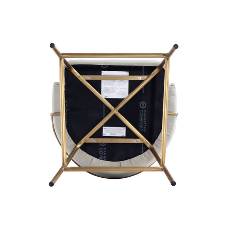 Gracie Barstool in Stone and Gold (set of 2) - Ornate Home