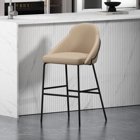 Gracie Barstool in Tan and Black - Ornate Home