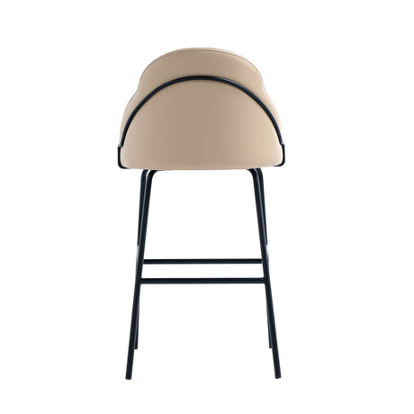 Gracie Barstool in Tan and Black (set of 2) - Ornate Home