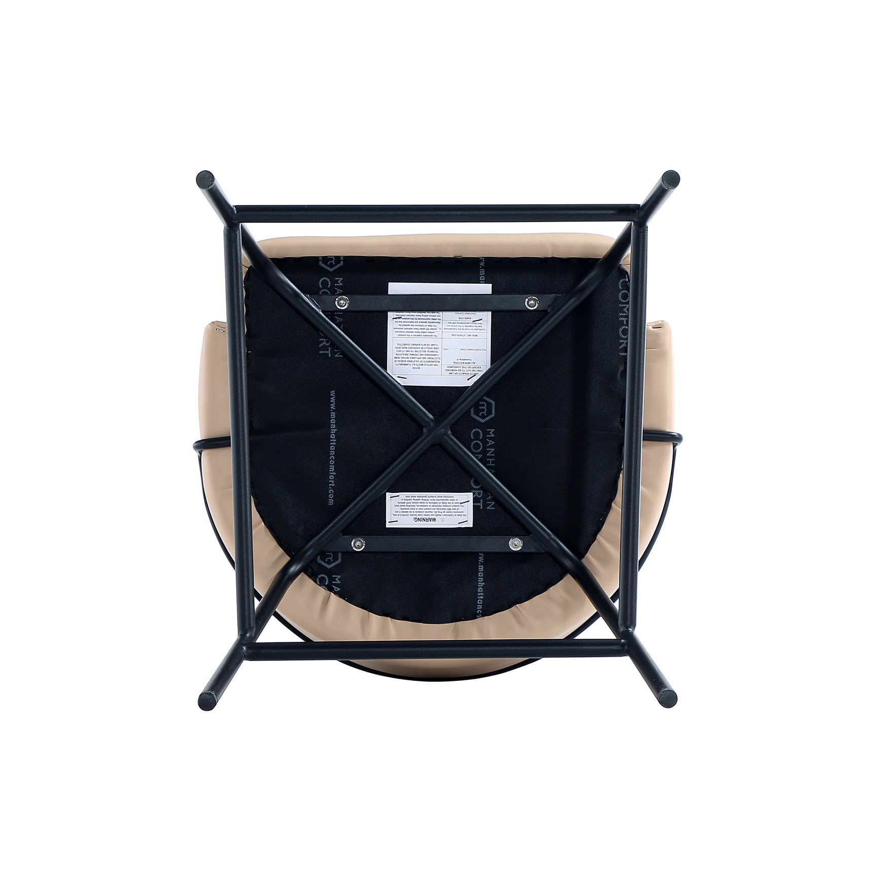 Gracie Barstool in Tan and Black (set of 2) - Ornate Home