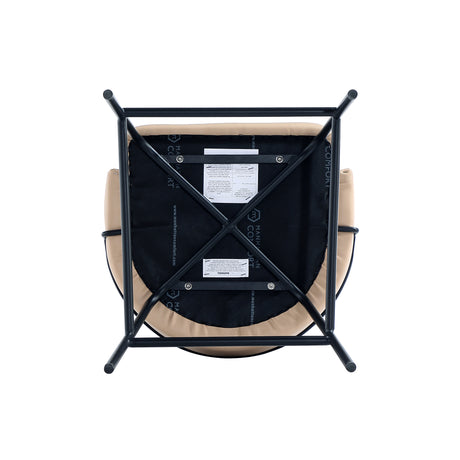 Gracie Barstool in Tan and Black (set of 2) - Ornate Home