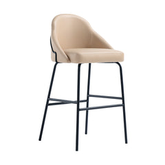 Gracie Barstool in Tan and Black (set of 3) - Ornate Home