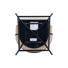 Gracie Barstool in Tan and Black (set of 3) - Ornate Home
