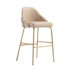 Gracie Barstool in Tan and Gold (set of 3) - Ornate Home