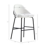 Gracie Barstool in White and Black - Ornate Home
