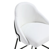 Gracie Barstool in White and Black - Ornate Home