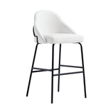 Gracie Barstool in White and Black - Ornate Home