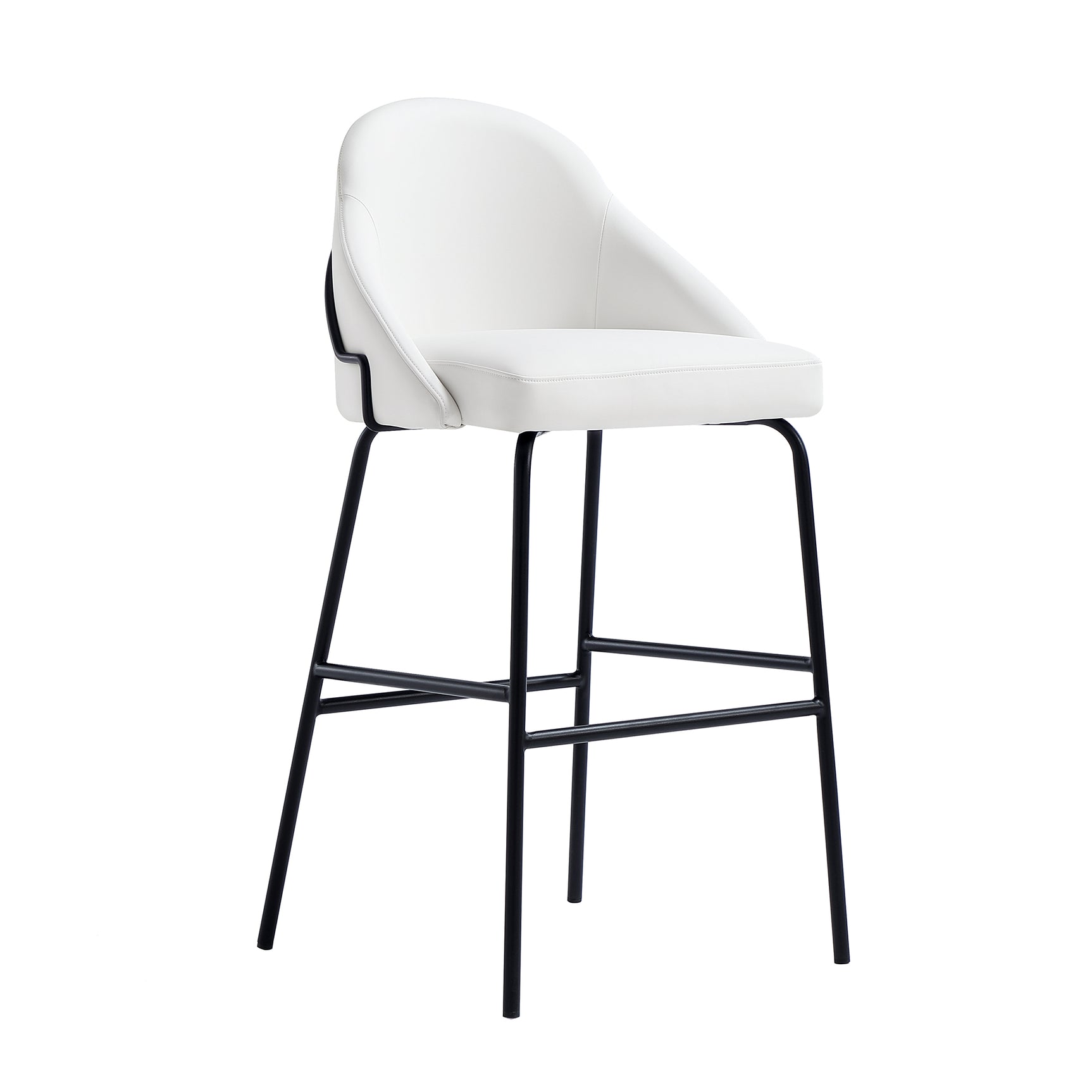 Gracie Barstool in White and Black - Ornate Home