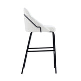 Gracie Barstool in White and Black - Ornate Home
