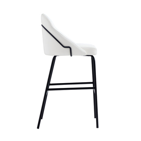 Gracie Barstool in White and Black - Ornate Home