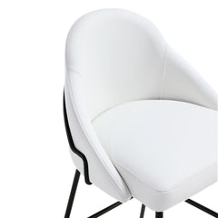 Gracie Barstool in White and Black (set of 2) - Ornate Home