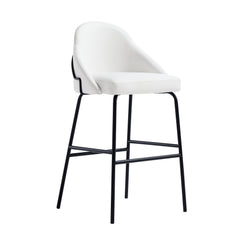 Gracie Barstool in White and Black (set of 2) - Ornate Home