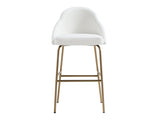 Gracie Barstool in White and Gold - Ornate Home