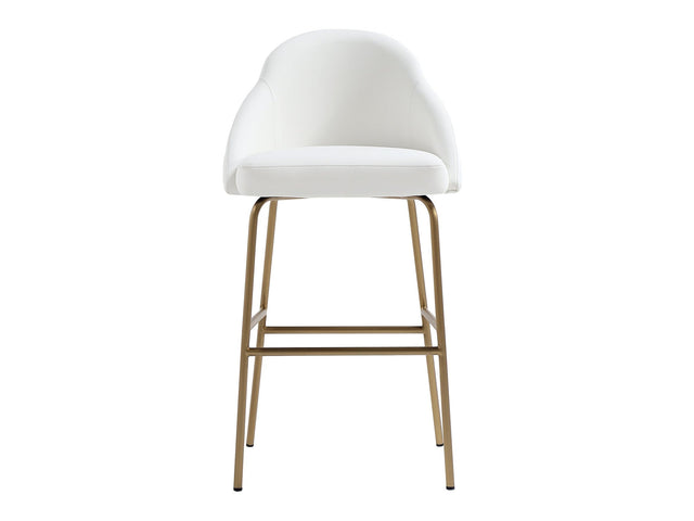 Gracie Barstool in White and Gold - Ornate Home