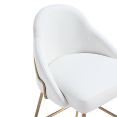 Gracie Barstool in White and Gold - Ornate Home