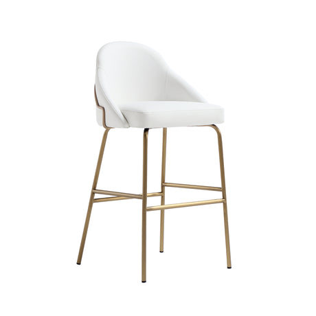 Gracie Barstool in White and Gold - Ornate Home