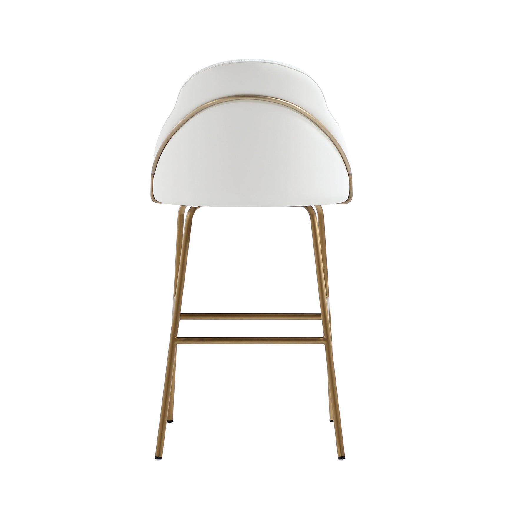 Gracie Barstool in White and Gold - Ornate Home