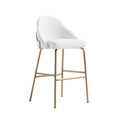 Gracie Barstool in White and Gold (set of 2) - Ornate Home