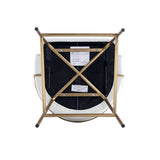 Gracie Barstool in White and Gold (set of 3) - Ornate Home