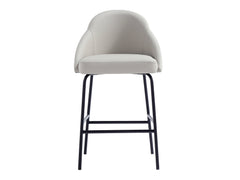 Gracie Counter Stool in Stone and Black - Ornate Home