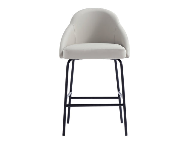 Gracie Counter Stool in Stone and Black - Ornate Home