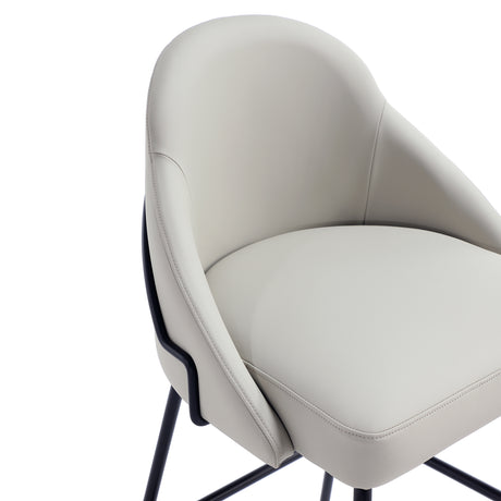 Gracie Counter Stool in Stone and Black (set of 3) - Ornate Home