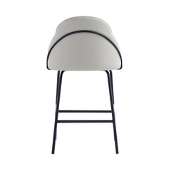 Gracie Counter Stool in Stone and Black (set of 3) - Ornate Home
