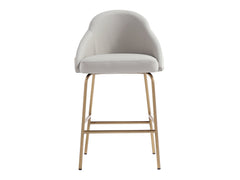 Gracie Counter Stool in Stone and Gold - Ornate Home