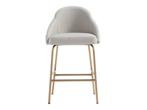 Gracie Counter Stool in Stone and Gold - Ornate Home