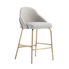 Gracie Counter Stool in Stone and Gold - Ornate Home