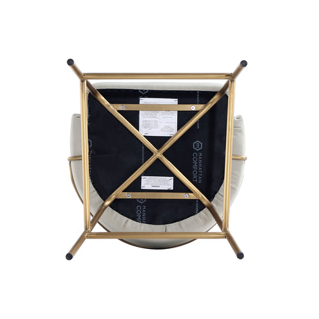 Gracie Counter Stool in Stone and Gold - Ornate Home