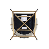 Gracie Counter Stool in Stone and Gold (set of 2) - Ornate Home