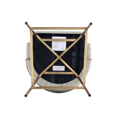 Gracie Counter Stool in Stone and Gold (set of 3) - Ornate Home