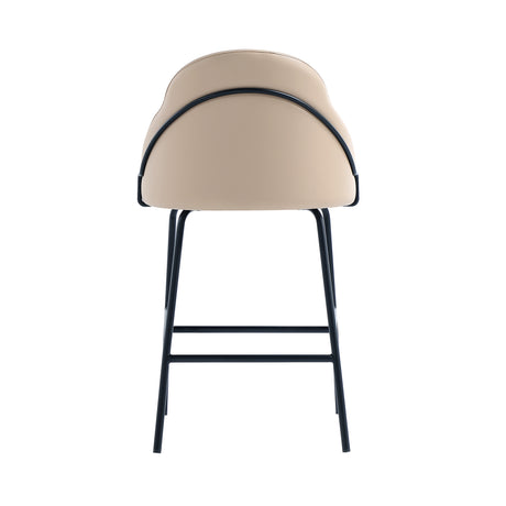 Gracie Counter Stool in Tan and Black - Ornate Home