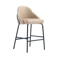 Gracie Counter Stool in Tan and Black (set of 3) - Ornate Home