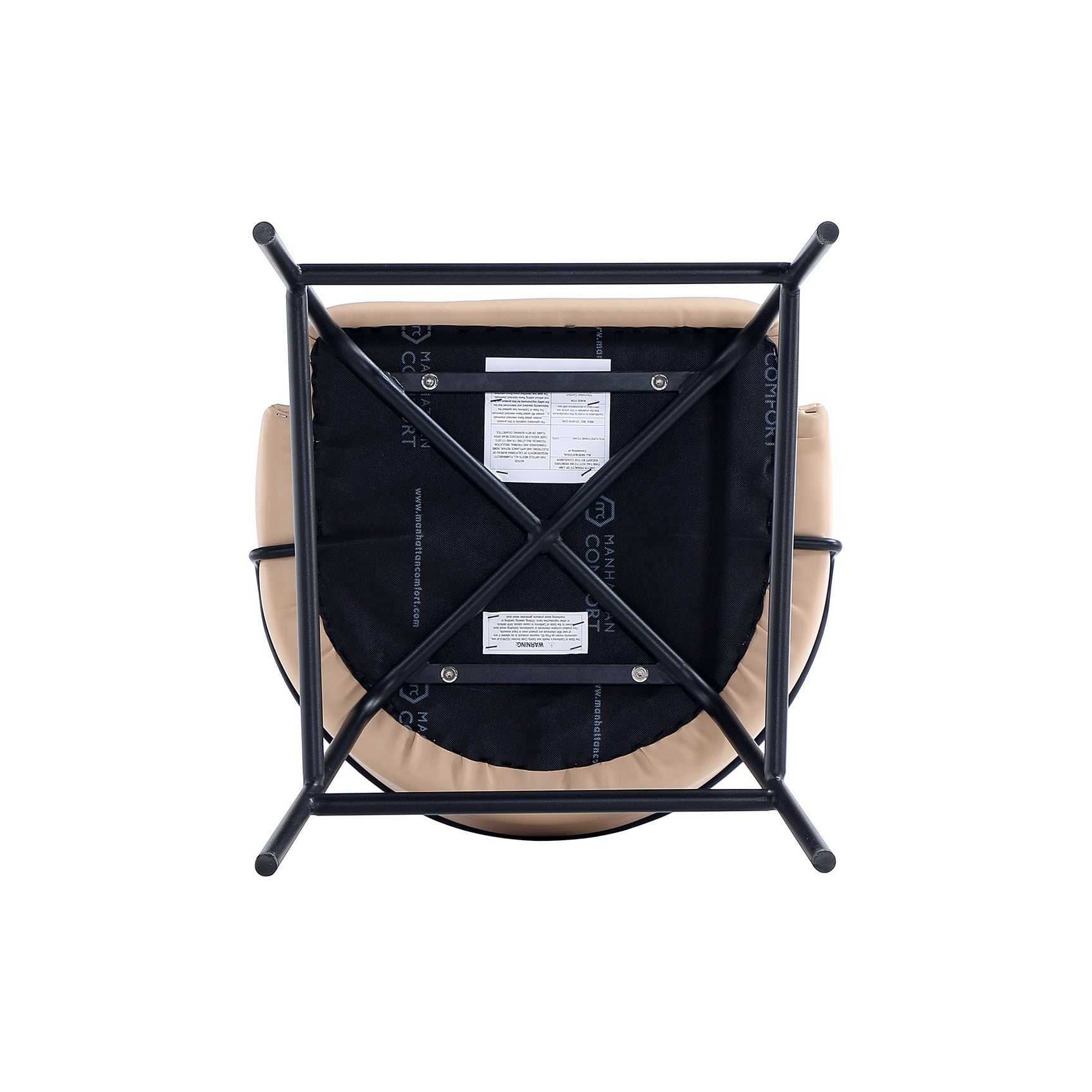Gracie Counter Stool in Tan and Black (set of 3) - Ornate Home