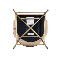 Gracie Counter Stool in Tan and Gold - Ornate Home