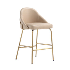 Gracie Counter Stool in Tan and Gold (set of 2) - Ornate Home