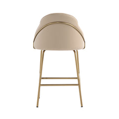 Gracie Counter Stool in Tan and Gold (set of 2) - Ornate Home