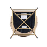 Gracie Counter Stool in Tan and Gold (set of 2) - Ornate Home