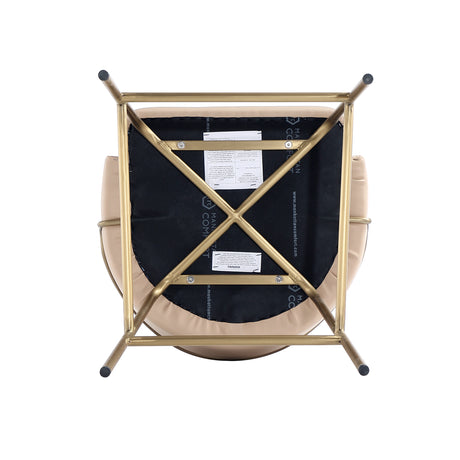 Gracie Counter Stool in Tan and Gold (set of 2) - Ornate Home